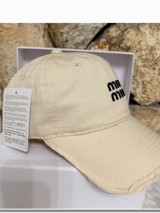 Beige Distressed Baseball Cap Adjustable Cotton Dad Hat Casual Streetwear main image 5